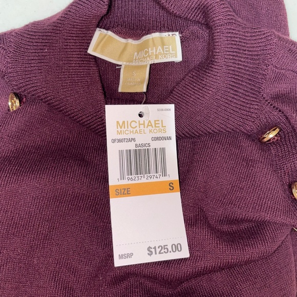 NWT MICHAEL Michael Kors Embellished Mock Neck Sweater - Picture 4 of 6